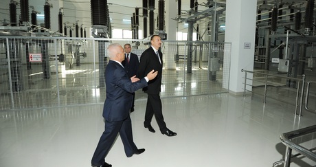 Prezident yarımstansiyanın açılışında – FOTOLAR